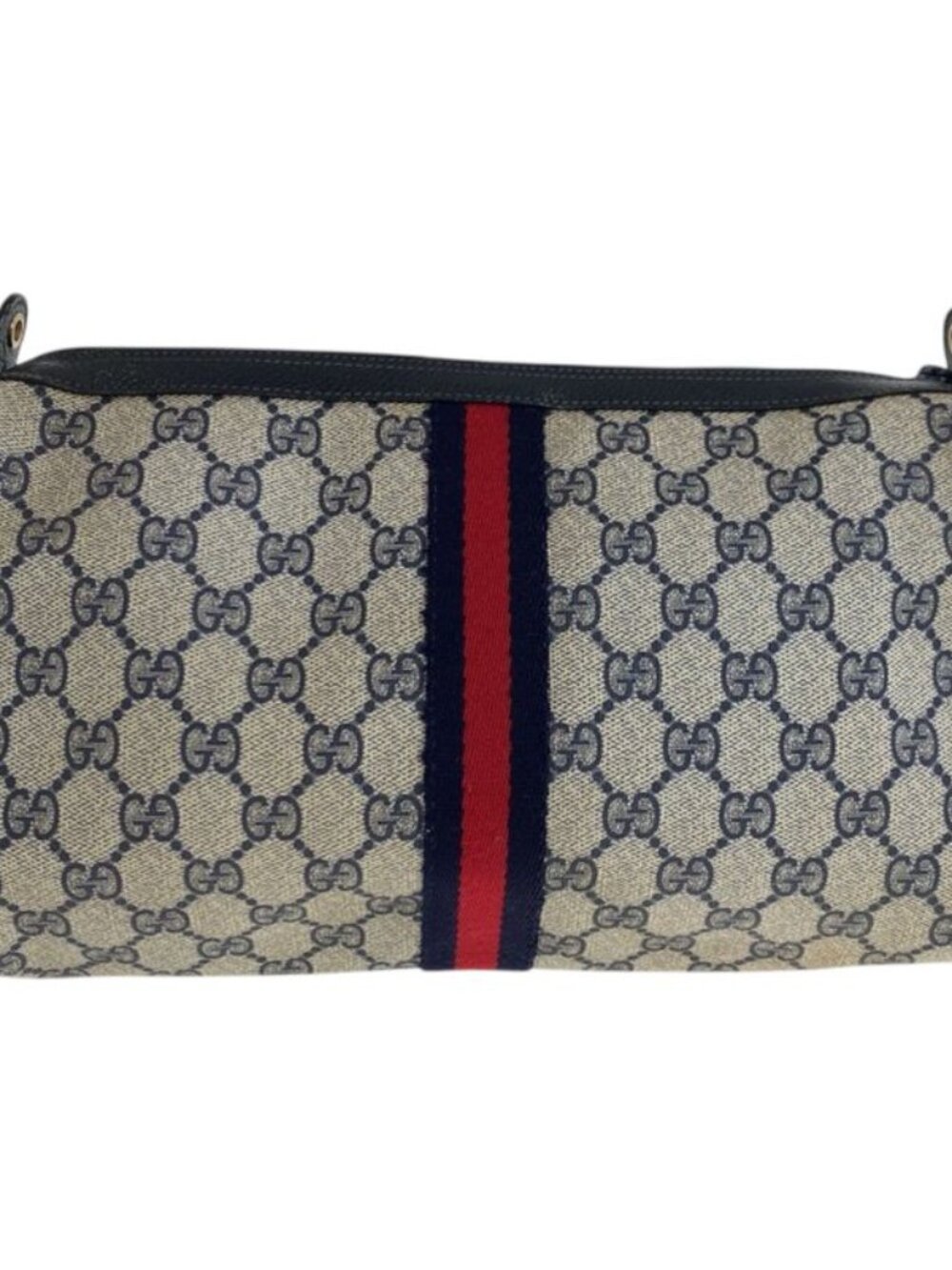 Gucci Vintage Sherry Line Gray GG Supreme Canvas 41 02 017 Clutch Second - Picture 2 of 9